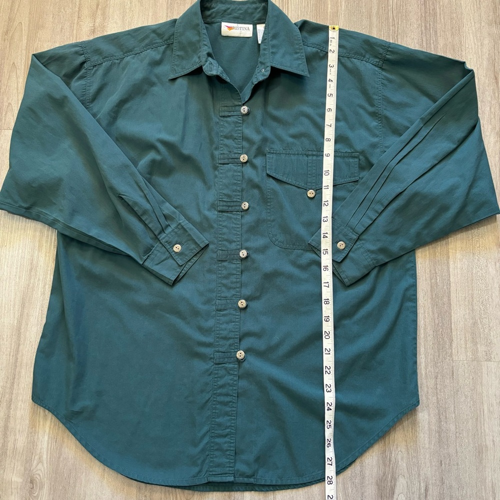 Cristina Vintage Long Sleeve Blouse Western Top Pocket Aztec Buttons Size Large - Picture 8 of 11